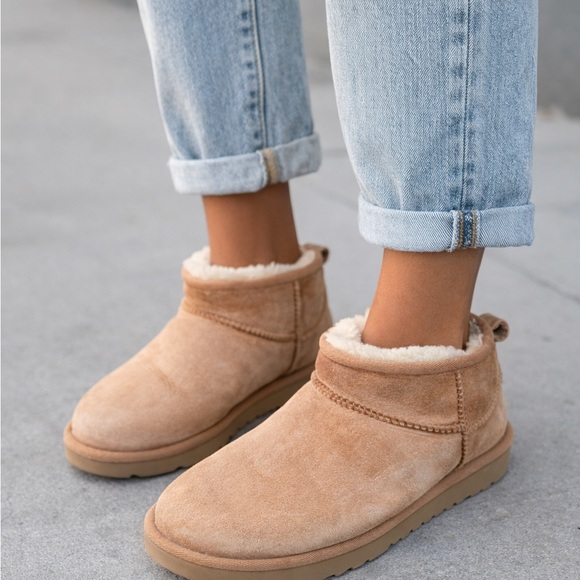 UGG Shoes - UGG Classic Mini Chestnut Shearling Boots | Cozy Suede Winter Booties 8